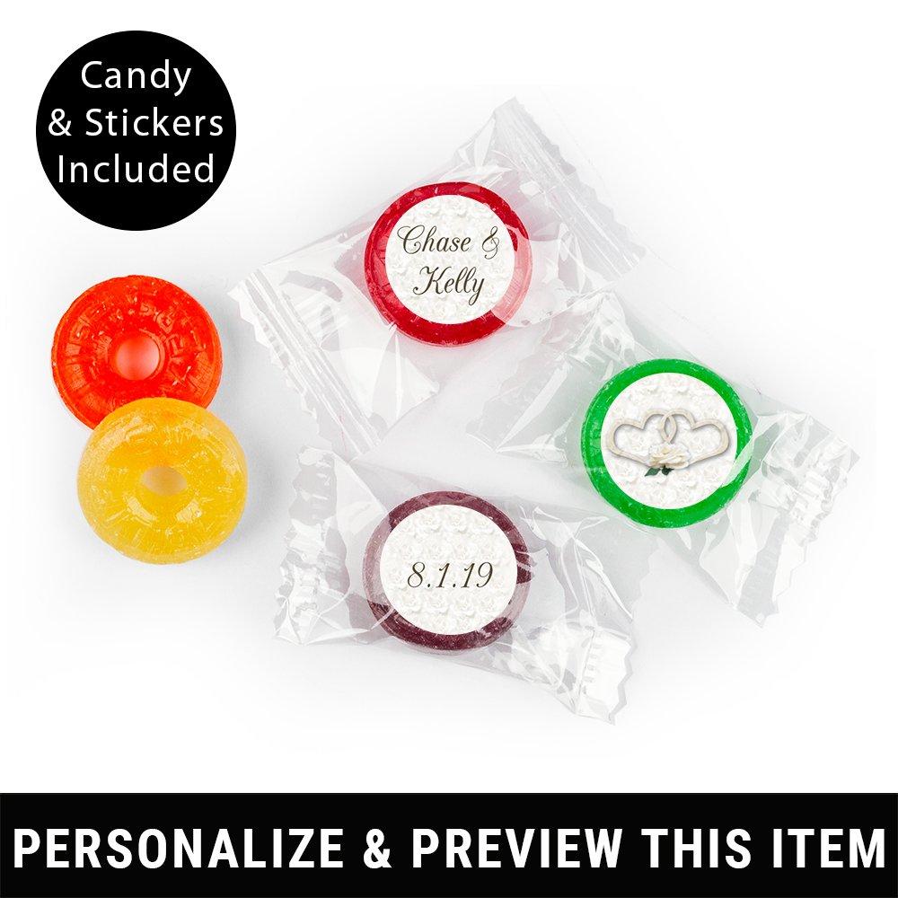 Just Candy Personalized Wedding Favors, Custom Stickers and Candy, Life Savers Hard Candy DIY Wedding, (365 pcs, 432 Stickers)