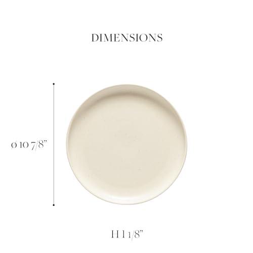 Casafina Casafina Ceramic Stoneware 4-Piece Place Setting Service for 1, Pacifica Collection, Vanilla | Microwave & Dishwasher Safe Dinnerware Set | Food Safe Glazing | Restaurant Quality Tableware