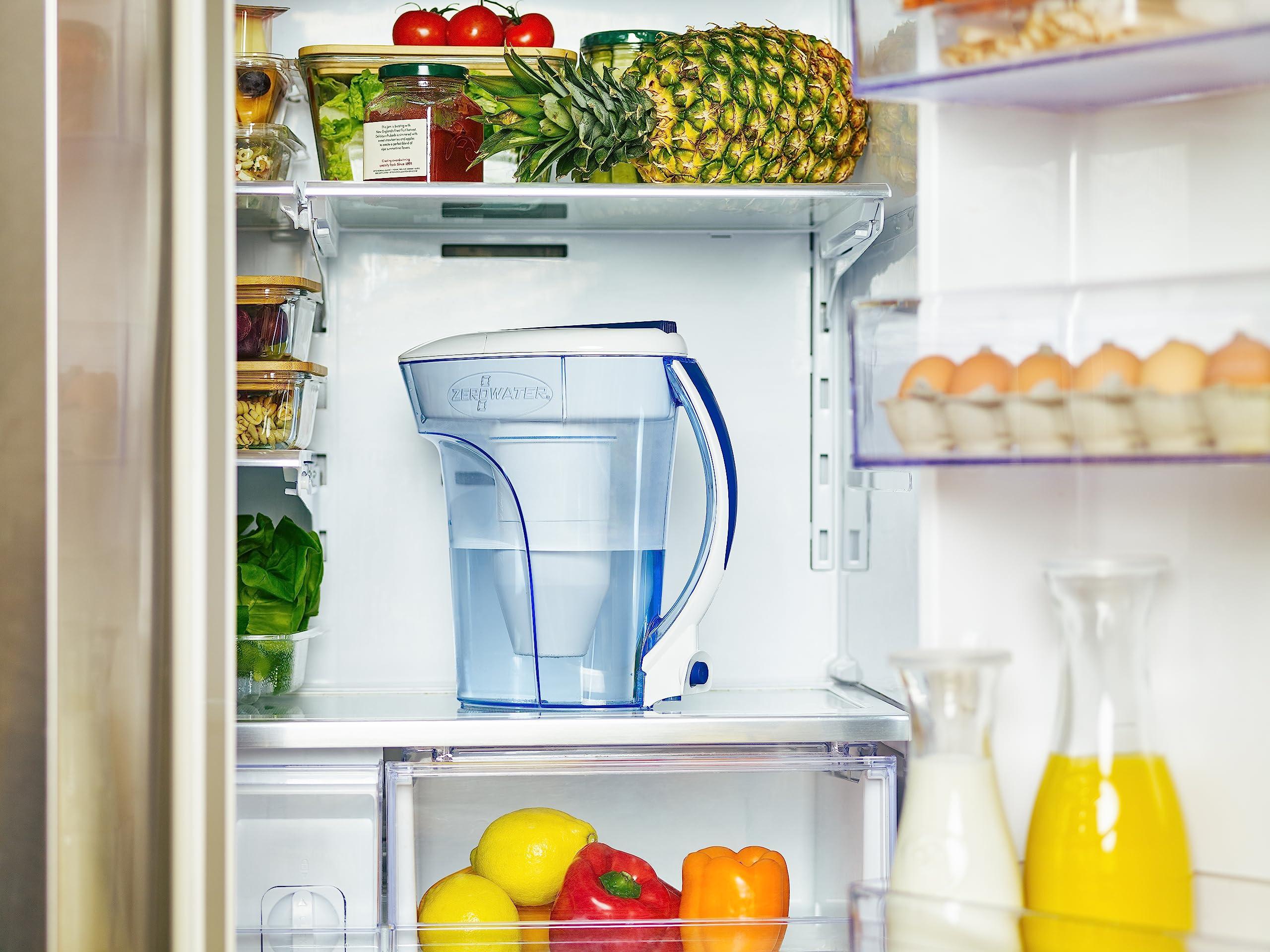 ZeroWater ZeroWater 10-Cup Ready-Pour 5-Stage Water Filter Pitcher 0 TDS for Improved Tap Water Taste - IAPMO Certified to Reduce Lead, Chromium, and PFOA/PFOS