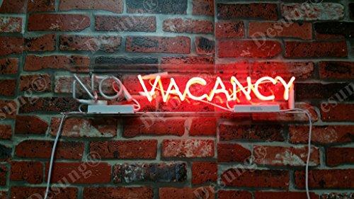 Desung Desung New 24\" No Vacancy With switch on/off for word NO Acrylic Panel Neon Sign Man Cave Signs Sports Bar Pub Beer Neon Lights Lamp Glass Neon Light WA05