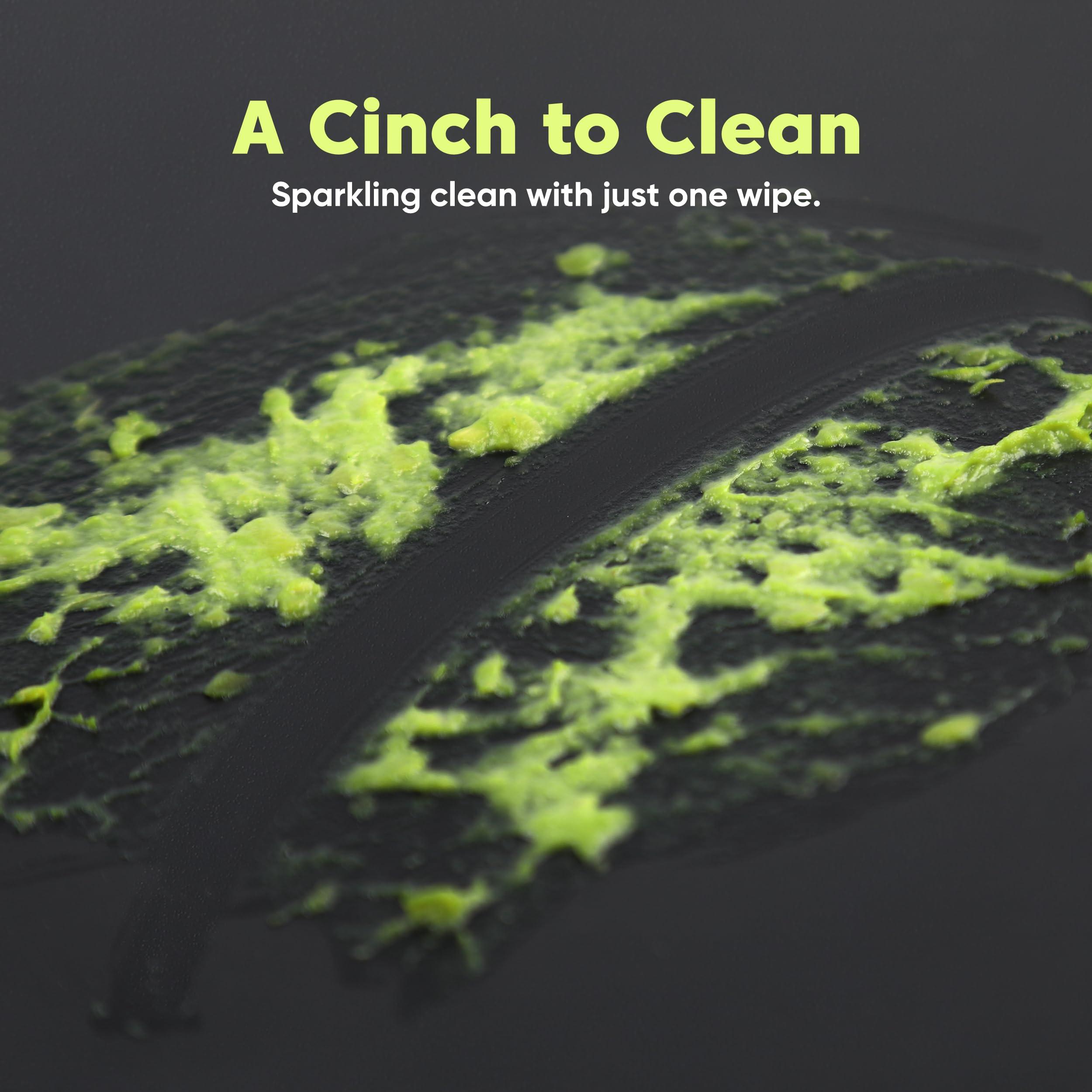 BESTCOOK Wood Fiber Cutting Board for Kitchen - Wood Fiber Composite Cutting Board with Juice Groove and Non-slip Feet, Dishwasher Safe, Knife-Friendly Chopping Board for Meat, Bread, Fruit, 14.6x10.8