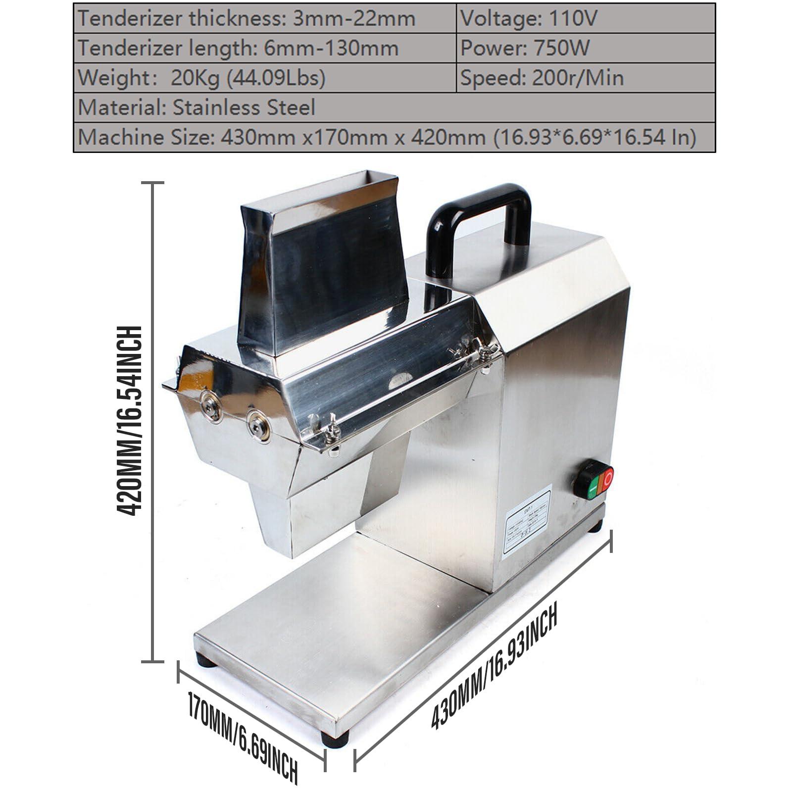 BOYU-SHITAI TK-12MT Commercial Electric Meat Tenderizer Machine Stainless Steel Cuber Heavy Duty Beef Steak Tool Cutter for Beef Fillet Beefsteak USA STOCK