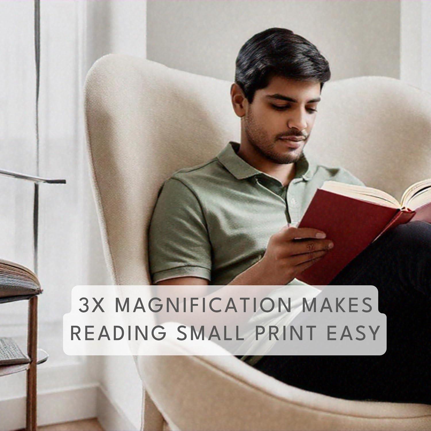 daylight24 daylight24 402039-BRNZ Full Page 8 x 10 Inch LED Illuminated Floor, Bronze Magnifier Lamp