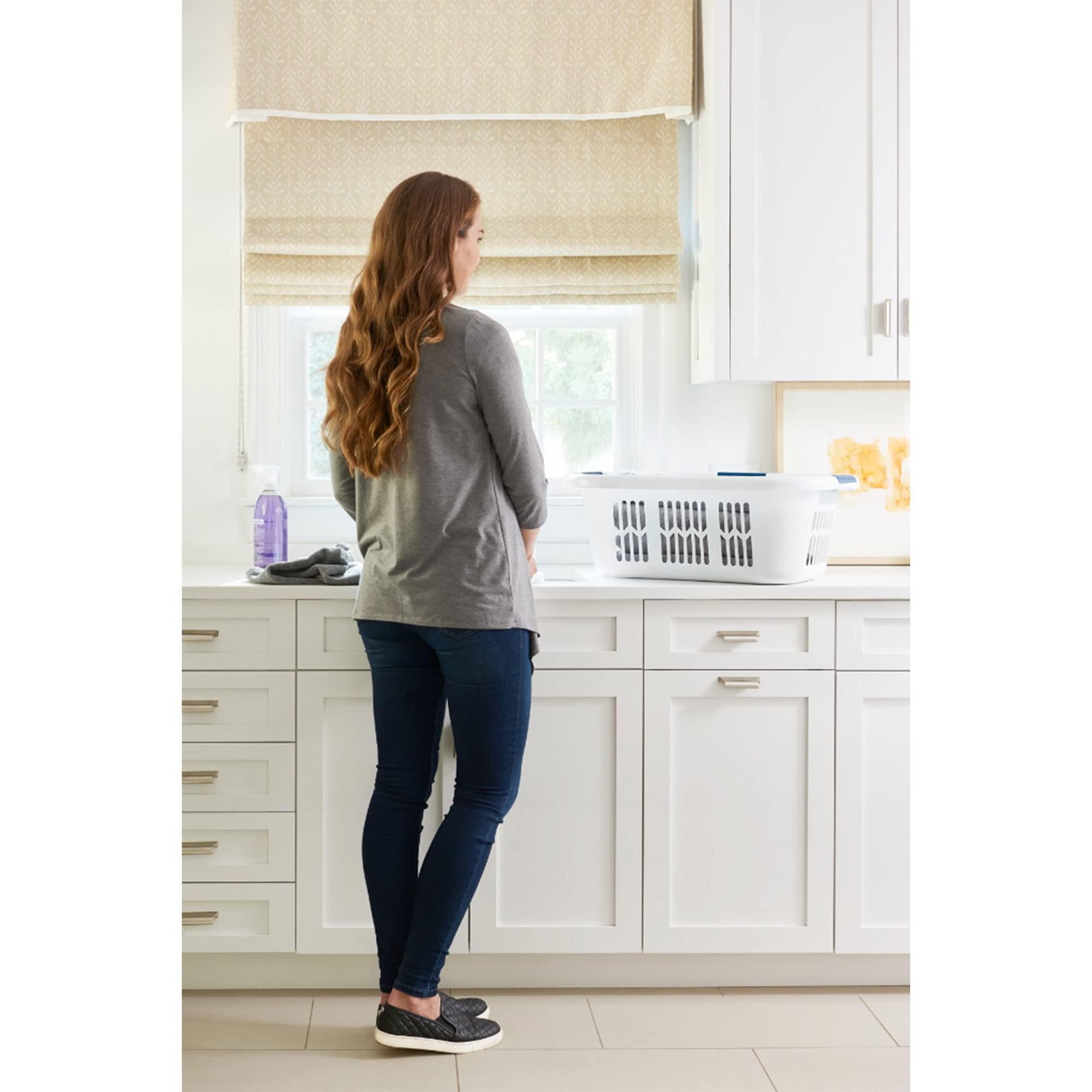 Rubbermaid Rubbermaid Laundry Basket, XL Hip-Hugger Basket, 2.1-Bushel, White, Laundry, Storage/Bathroom/Bedroom/Home Closet