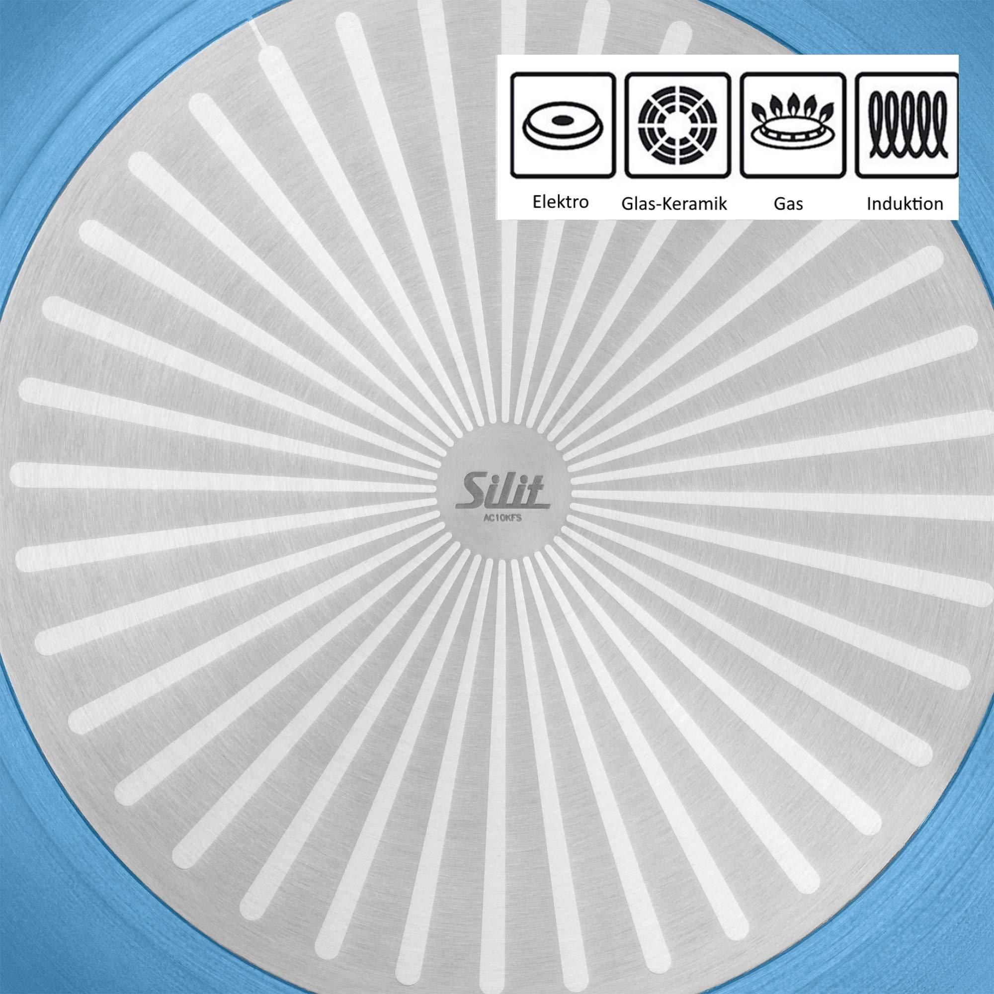 Silit Silit Belluna Frying Pan 28 cm Aluminium Coated with Plastic Handle for Gentle Frying Blue