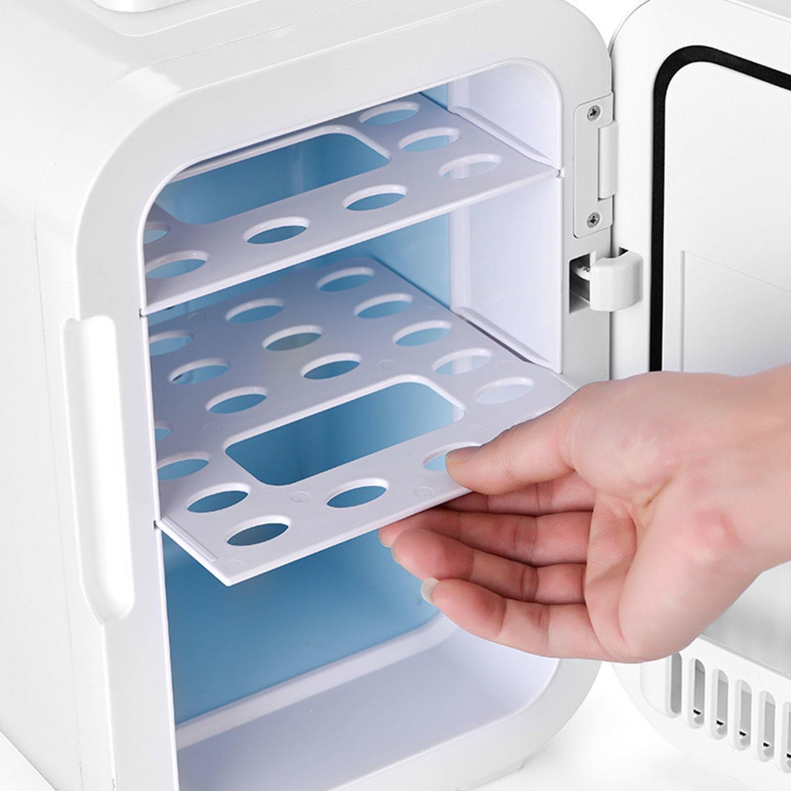 JXUFGYES JXUFGYES Mini Fridge with LED Mirror (8 Liter/8 Can) Portable 12V Skincare Fridge Cooler and Warmer for Christmas\'s Day Gift, Skincare, Beverage, Food, Home, Office and Car