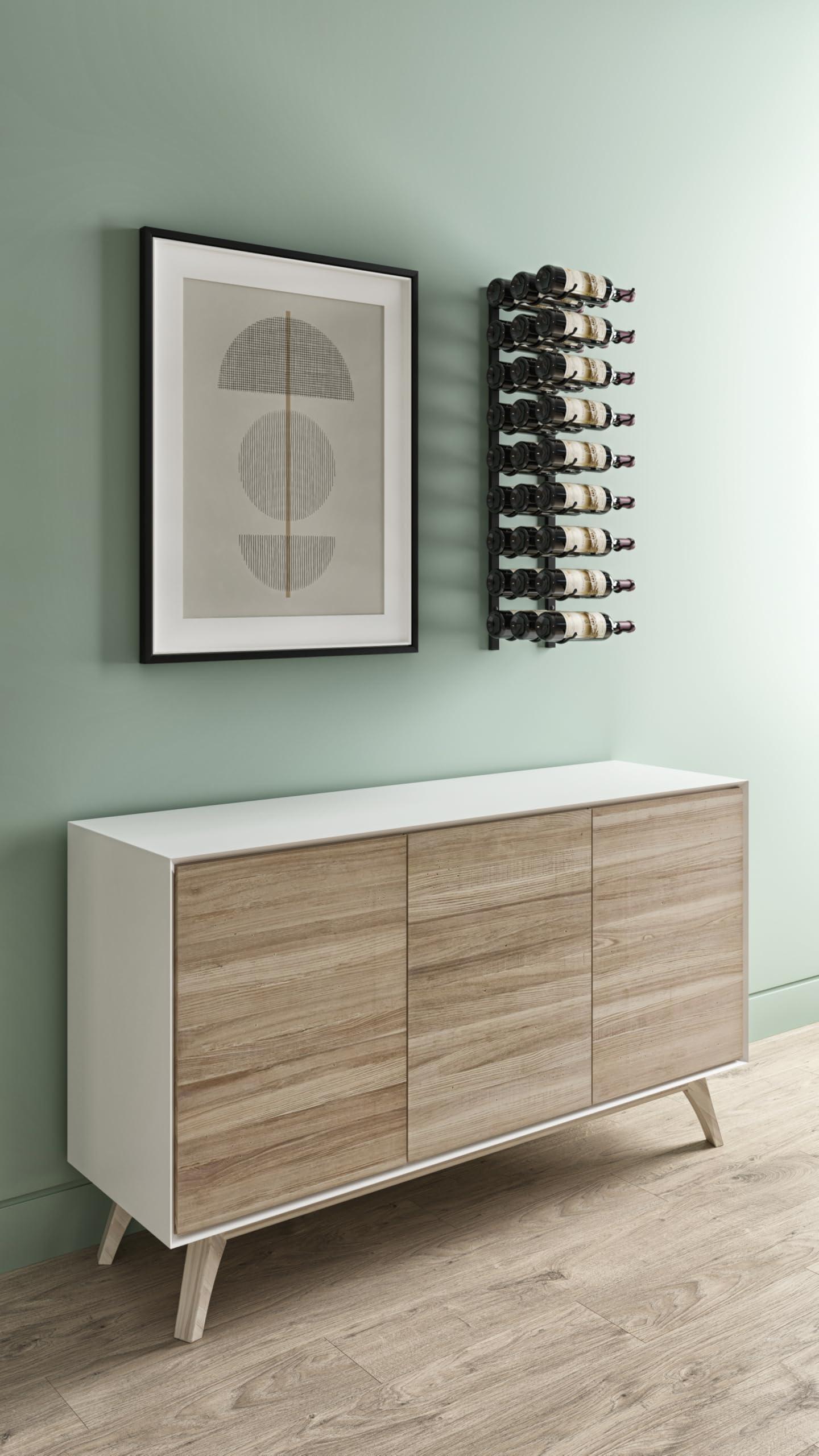 VintageView VintageView W Series Bottle Height Wall Mounted Metal Wine Rack (3 Bottles, Chrome Luxe)