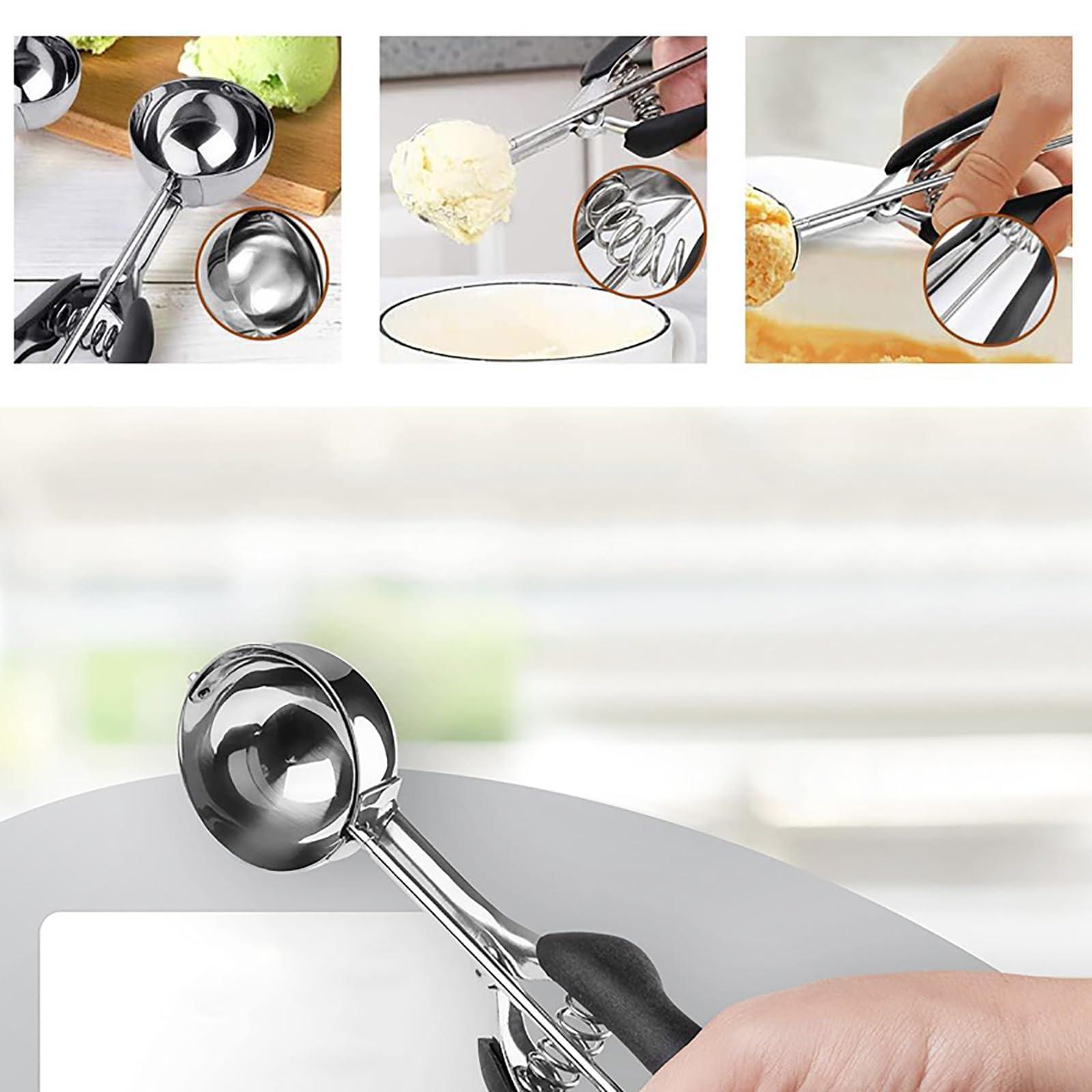 ZMQJEQANBG ZMQJEQANBG Scooper Ice Cream Scoop Scoop Ice Cream Scoop Fruit Scoop Ice Cream Scoop Dessert Scoop for Kitchen Scoops(Noir)