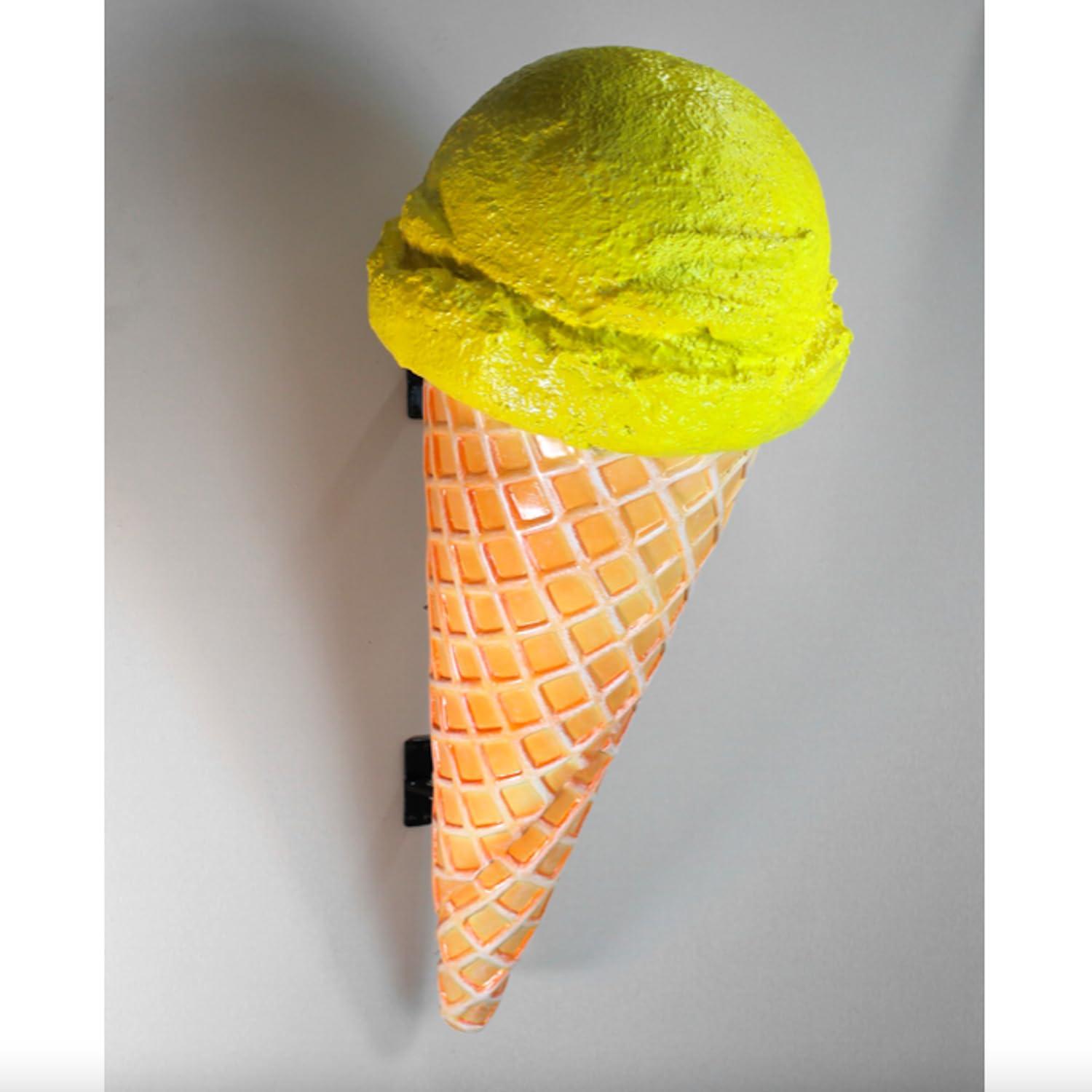 The King\'s Bay The King\'s Bay Wall Mounted Lemon Sherbet Ice Cream Cone for Advertising