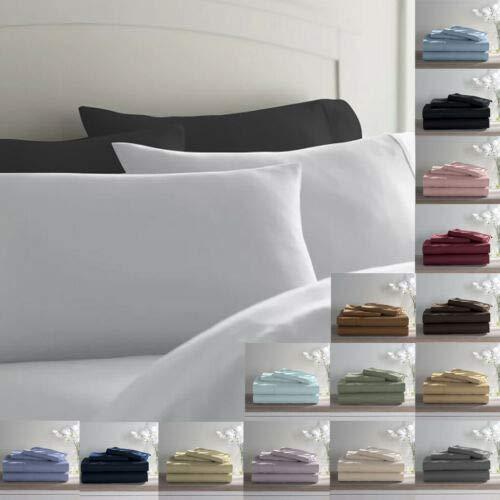 B$R Bedding\'s B$R Bedding\'s Full, Sleeper Sofa Bed Sheet Set (54\" x 72\") 12\" Inch Extra Deep Pocket White Solid- 4 PCs Sleeper Sofa Sheets 700 TC 100% Egyptian Cotton