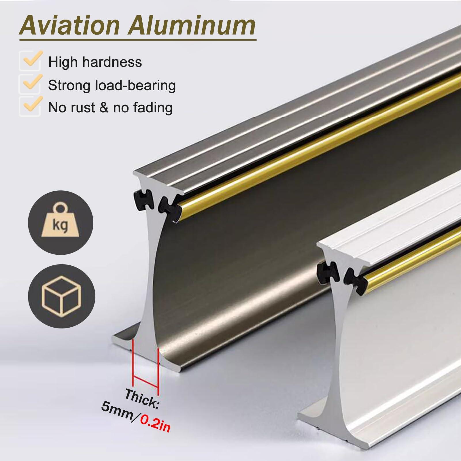LZMZMQ Bendable Curtain Track - 8ft 10ft12ft 14ft 16ft 20ft, Home Commercial Room Divider Curtain Rod Aluminum Alloy, for Hospital/Gazebo/Rv Window, Ceiling Mount (Color : Champagne, Size : 100cm/3.3ft/39.