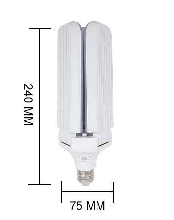 KLED KLED Foldable LED Garage Light Bulb, Super Bright, 45W (300W Equivalent), 3200 Lumen, 4000K (Daylight White), Medium Base E26, for Garage Warehouse High Bay Barn Backyard (4000K-Daylight White)