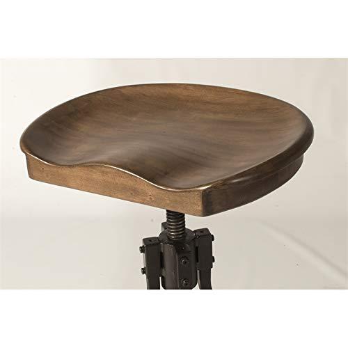 Hillsdale Hillsdale Worland Swivel Backless Stool, Adjustable Stool (One Stool), Brown