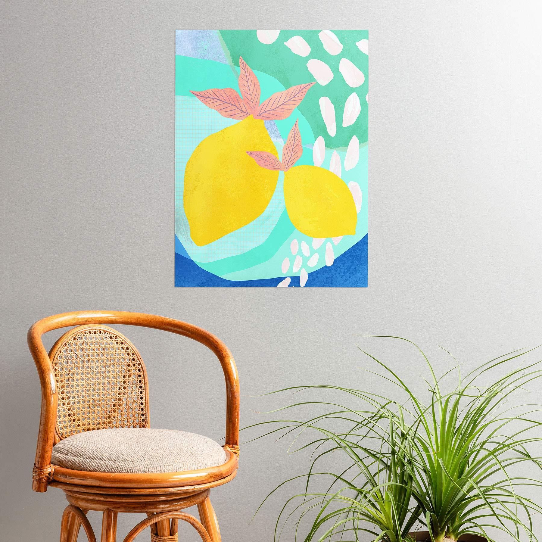 Society6 Society6 Sewzinski Make Pink Lemonade Poster, 18\" x 24\", Yellow