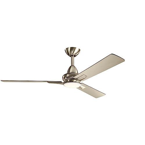 Kichler Kichler 300031SBK Kosmus 52'' Ceiling Fan with LED Lights & Remote Control, Satin Black
