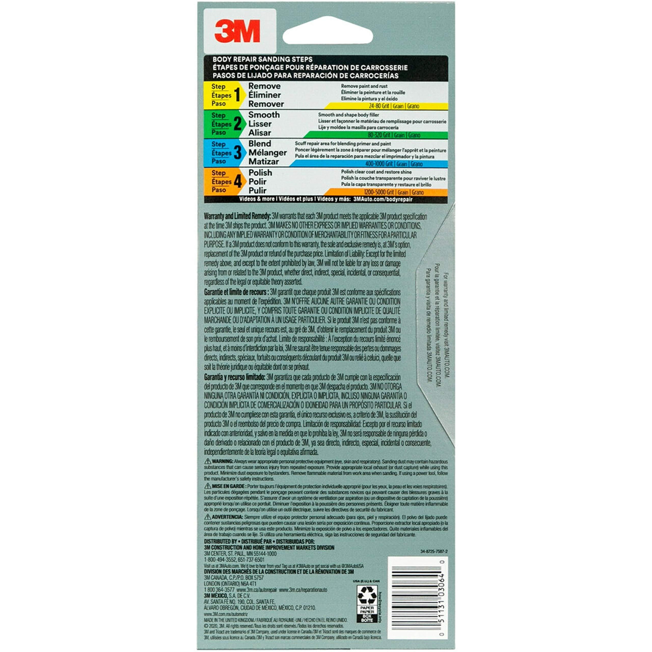 3M 3M Performance 3000 Grit Sandpaper, 3-2/3 in x 9 in, Polish Clear Coat and Paint, Restore Shine, Ideal for Detailed Finishing and Polishing, Very Fine Grade Abrasive for Refined Finishes (03064)