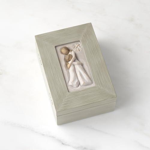 Willow Tree Willow Tree Mother and Daughter, Protect and cherish, give wings to fly, A Message of Family Love and Support, Wood Box to hold Jewelry and Keepsakes, Sculpted Hand-Painted Memory Box