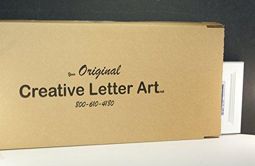 Creative Letter Art Creative Letter Art - Personalized Framed Name Sign with Black & White Architectural Metal Alphabet Photographs Including Driftwood Self Standing Frame