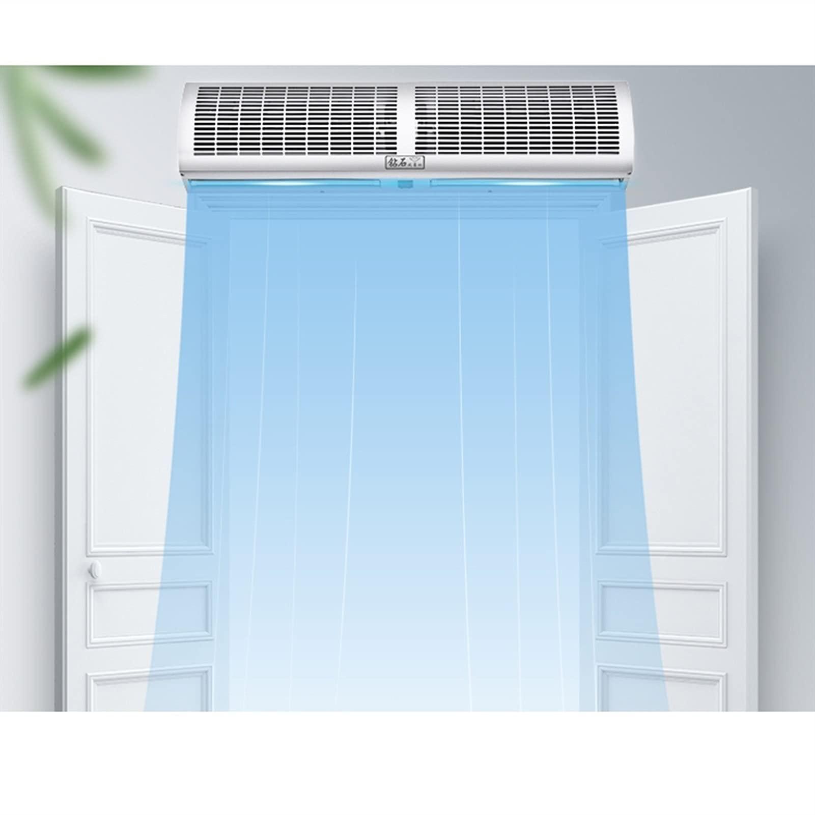 STVAZ Air Curtain, Ultra-Thin Alloy Shell for Commercial/Domestic Use, Ultra-high Power Commercial/Domestic, Air Curtain with Remote Control and Button Switch, Quiet, Small Body, Light Weight