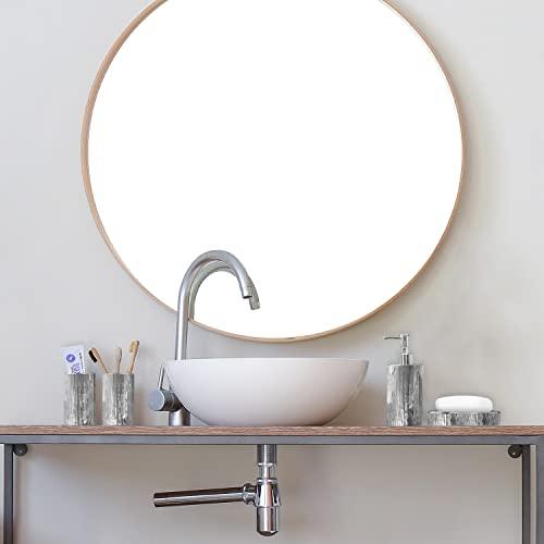 Blue Donuts Blue Donuts Bathroom Accessories Set, Toothbrush Holder, Soap Dispenser, Silver, Ceramic, 4 Piece