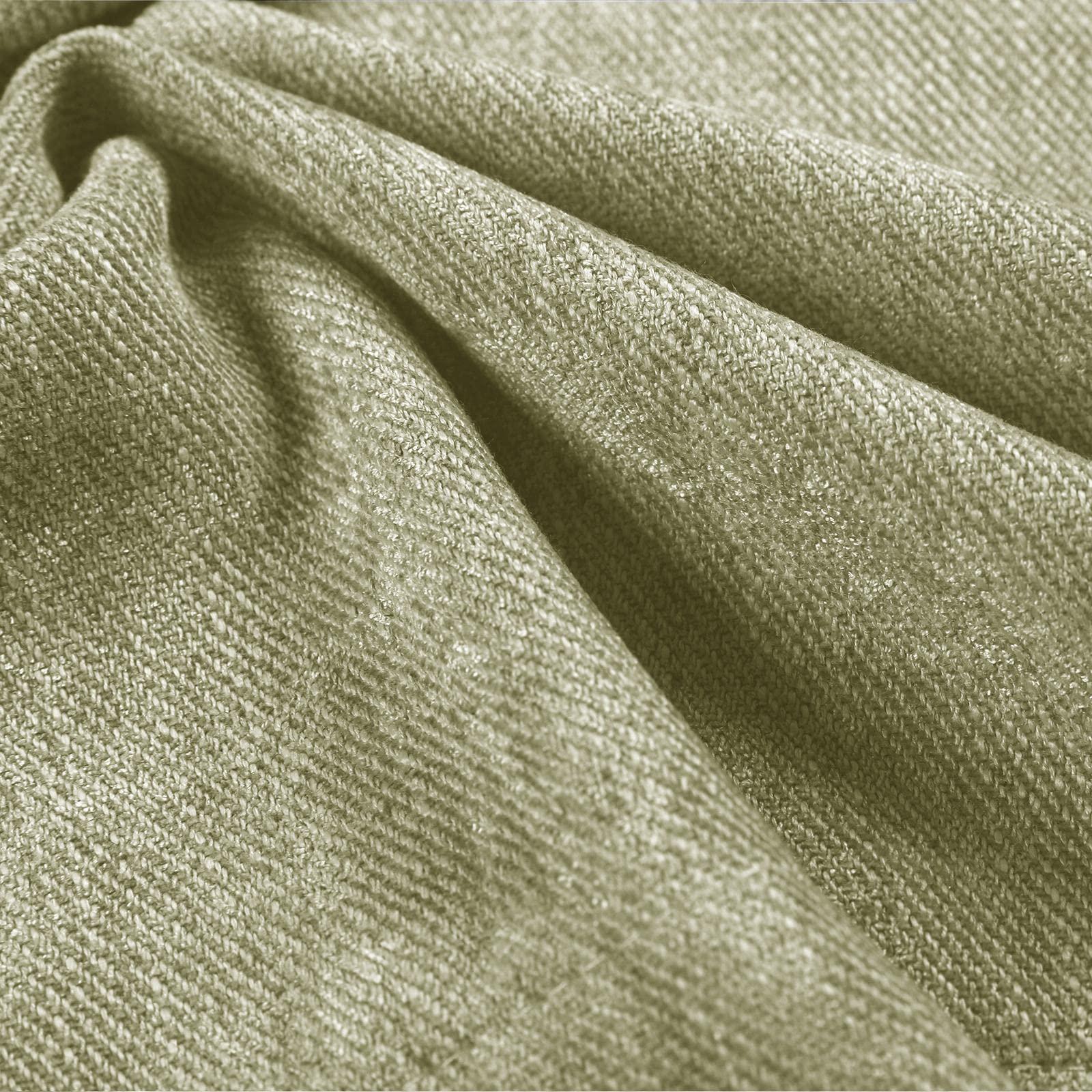 ChadMade ChadMade Chenille Curtain 84 Inches Long Room Darkening Curtain Thermal Insulate Window Treatment Double Pleated Header Draprey, Pale Khaki 50W x 84L, 1 Panel, Tino Collection