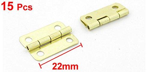 uxcell uxcell 15 Pcs Gold Tone Metal Cabinet Drawer Hinges Hardware