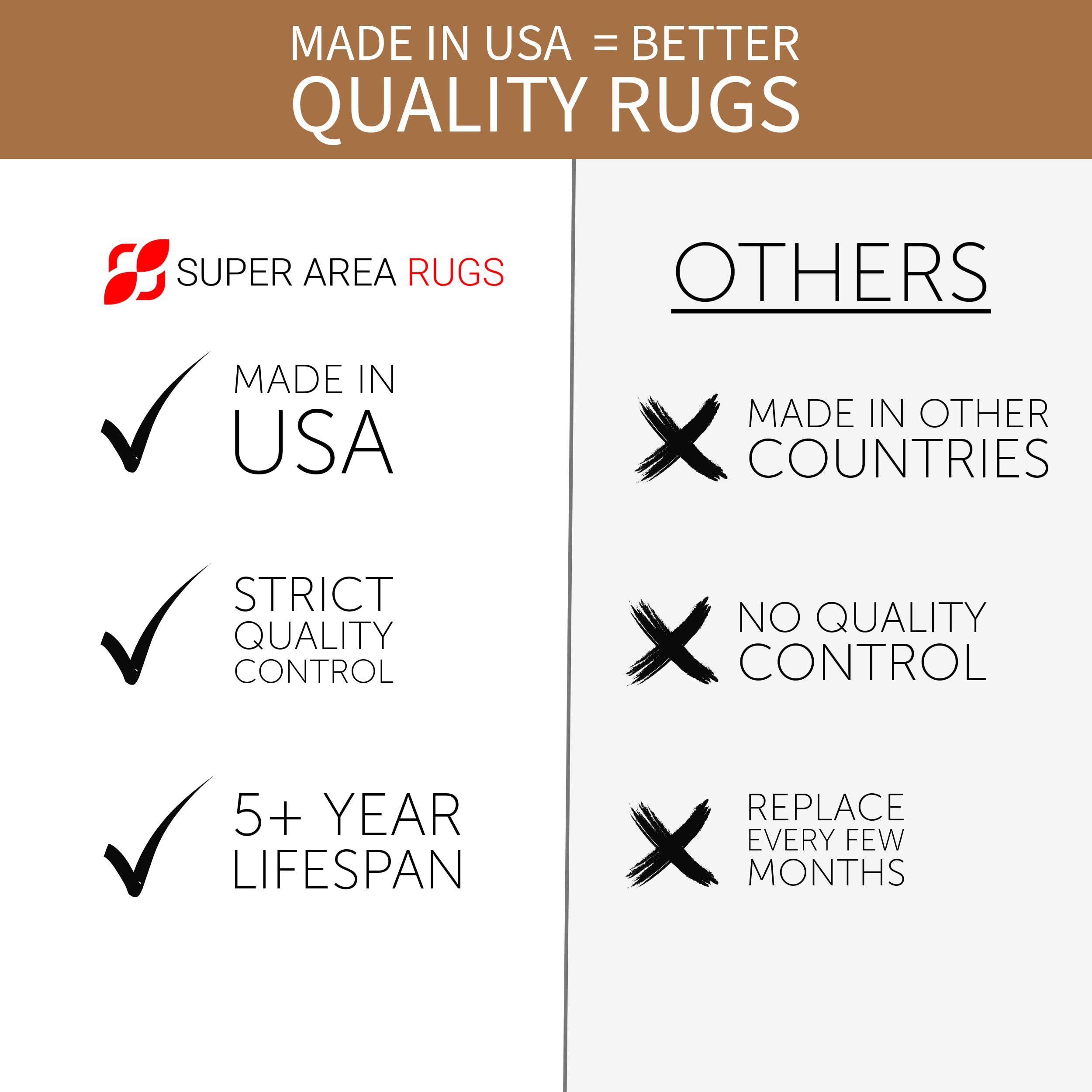 Super Area Rugs Super Area Rugs Premium Wool Braided Rug - Soft & Reversible Woven Rug - Made in USA - Neutral Mix 2' x 9' Runner
