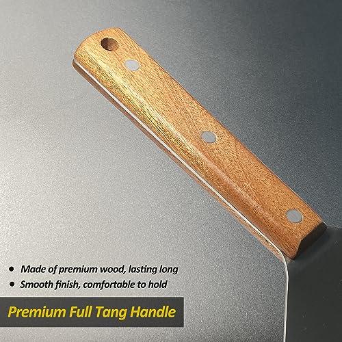 Vovoly Stainless Steel Spatula Set, Grill Spatula Set with Full Tang Handle & Beveled Edges, Long Wide Spatula for Cast Iron Griddle BBQ Flat Top Grill, Pancake Spatula, Smash Burgers Metal Spatula