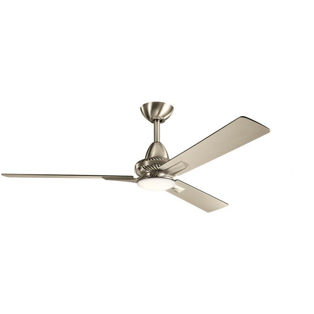 Kichler Kichler 300031SBK Kosmus 52'' Ceiling Fan with LED Lights & Remote Control, Satin Black
