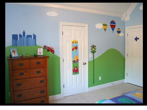 My Wonderful Walls Car Stencil for Painting Cars on Walls and Furniture on a Boys Wall Mural