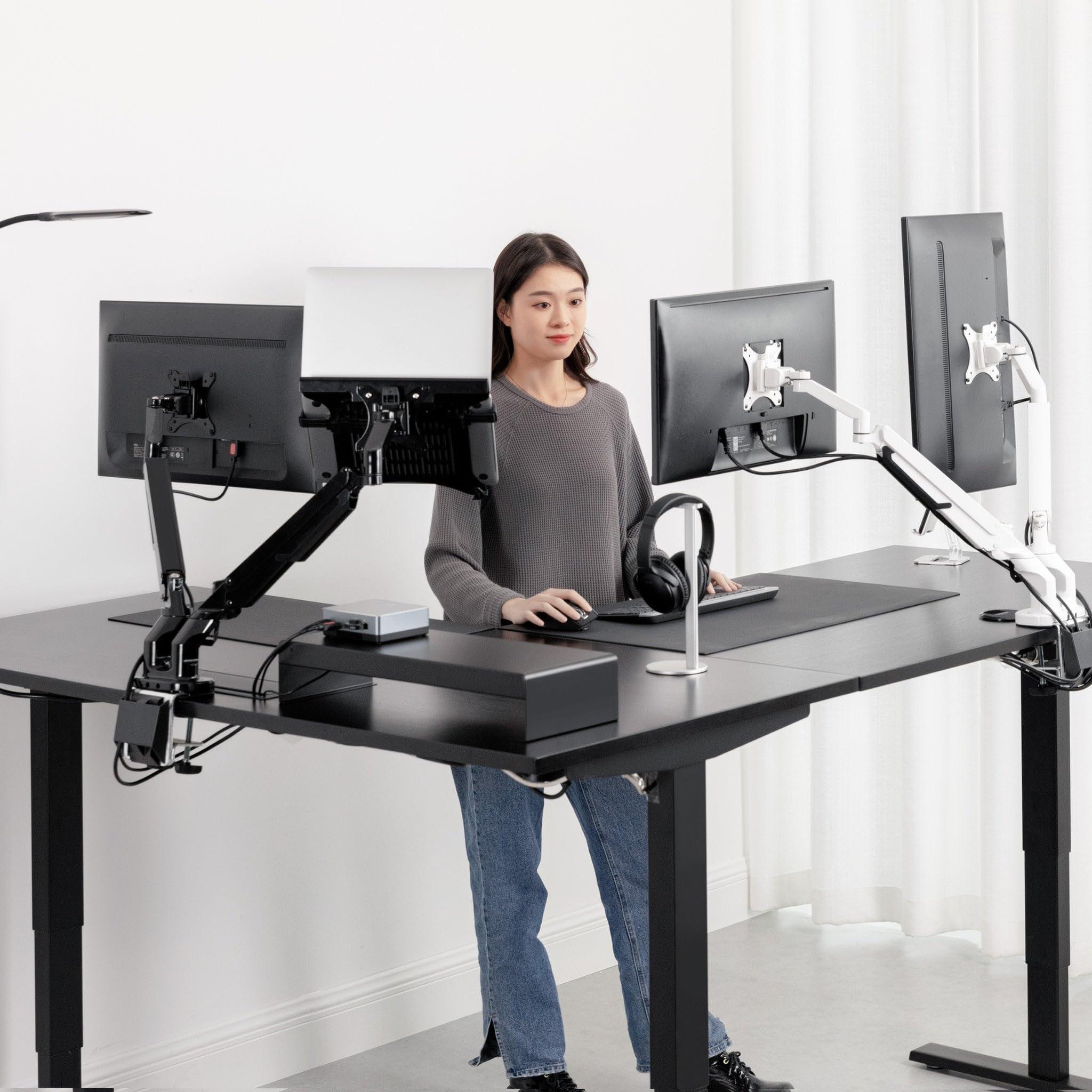 Progressive Desk Standing Desk: FLT-05, DT-3030-WW, DT-4830-WW, DA-10-Black