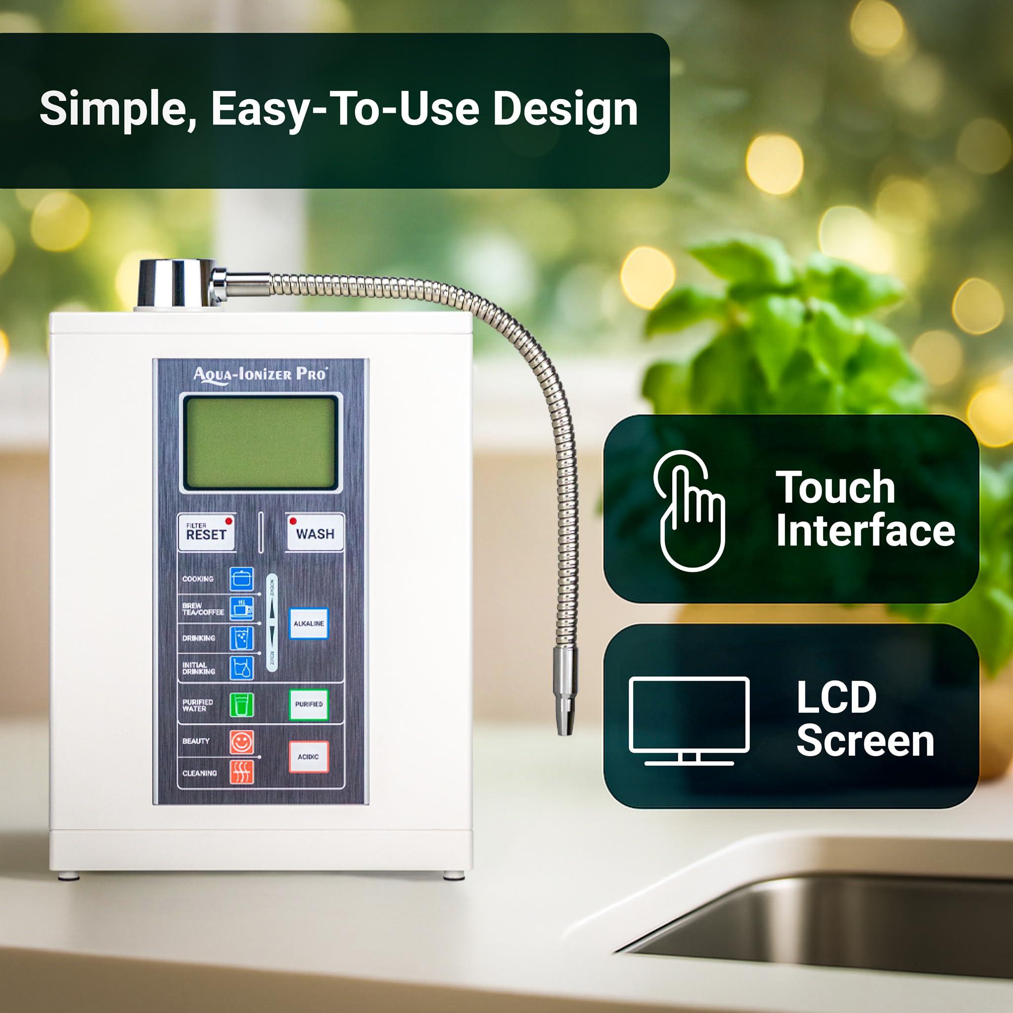 Aqua-Ionizer Pro Aqua Ionizer Deluxe 7.0 | Water Ionizer | Alkaline Water Filtration System | Produces pH 4.5-11.0 | Up to -800mV ORP | 4000 Liters Per Filter | 7 Water Settings