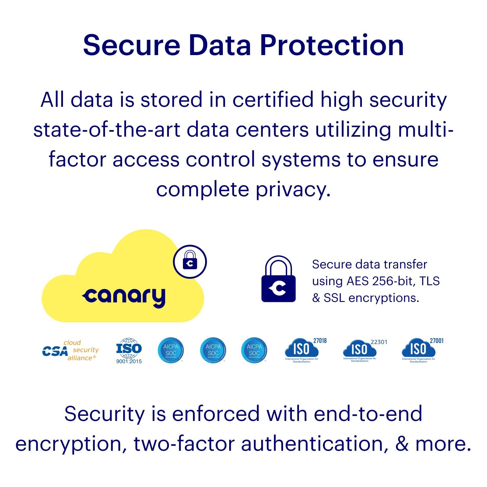 Canary Canary Pro Indoor Home Security Camera 1080p HD WiFi IP | 24/7 Watch Live Video, Siren, Climate Monitor, Motion Alerts, Two-Way Talk, Night Vision, 10x Zoom, Private Mode, Works with Alexa and More