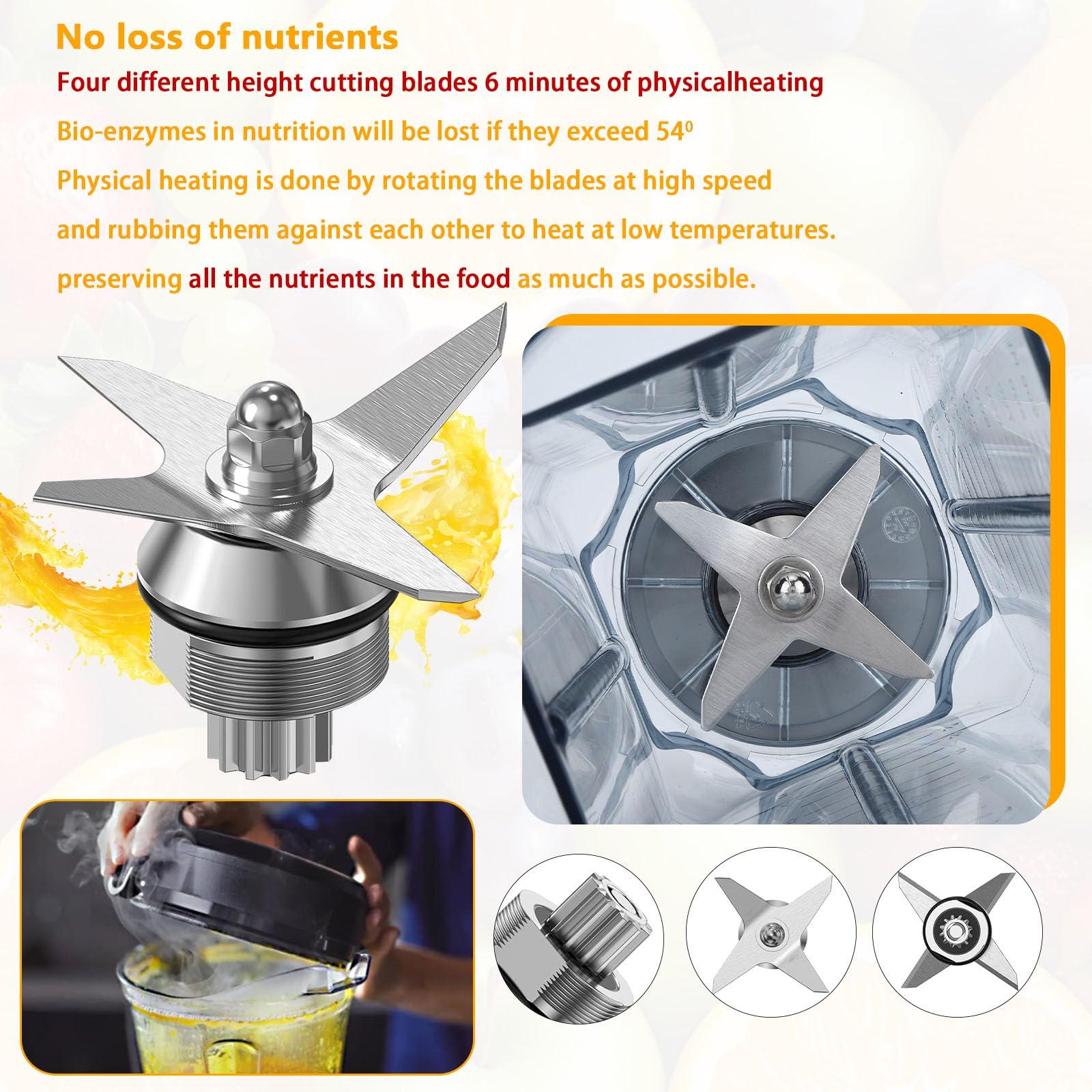 Domigard For Vitamix Blender Pitcher 64oz Low-Profile,Replacement for vitamix 750 container, 5000/5200/6300/7500/VM0158a/VM0197,For Vitamix-G Blender Container cup jar