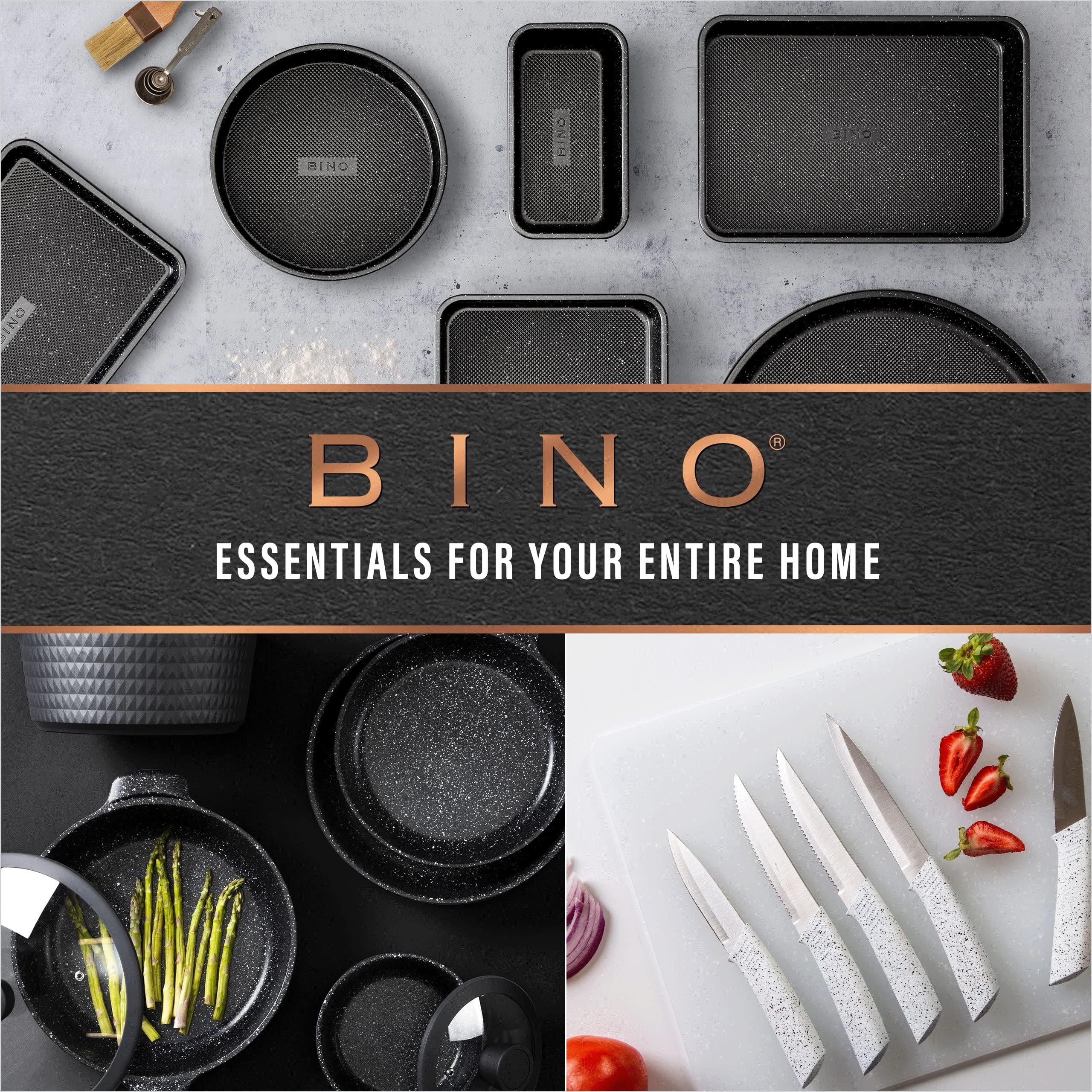 BINO BINO Cutting Board - 3-Piece Chopping Boards | BPA-Free Plastic, Durable, Multipurpose, Dual-Sided, Dishwasher Safe, Easy to Clean | Charcuterie Accessories | Home & Kitchen Utensils Frosted Granite