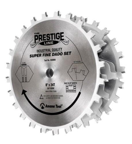 Amana Tool Amana Tool - 658060 Carbide Tipped Prestige Dado 8" Dia x 24T H-ATB, 5/8 Bore, Complet