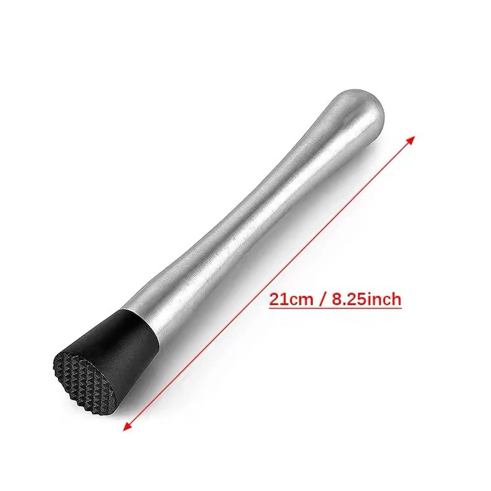 FANMHY 10 PCS Muddler for Cocktails Stainless Steel Drink Muddler 8 Inch Long Mojito Muddler Bar Muddler Tool Muller for Drinks Ice Crusher Bartender Tools Set Home Bartender Bars Accessories