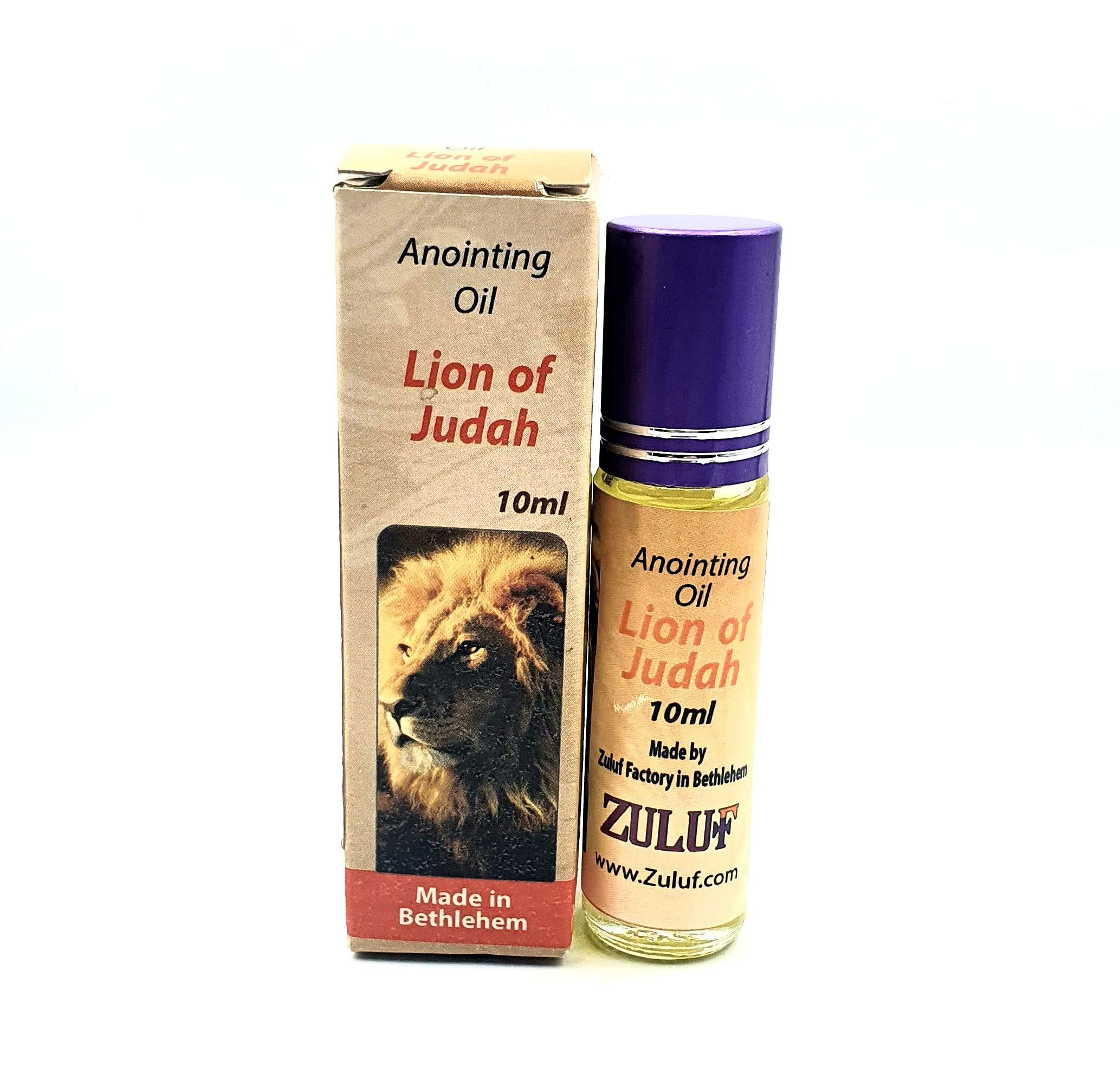 Zuluf Zuluf Lion of Judah Anointing Oil Holy Land Israel - 10ml (.34 fl. oz.) Roll-On Bottle Blessing Anointing Oil Lion of Judah from Israel for Healing and Protection, Home Blessing and Church PER007