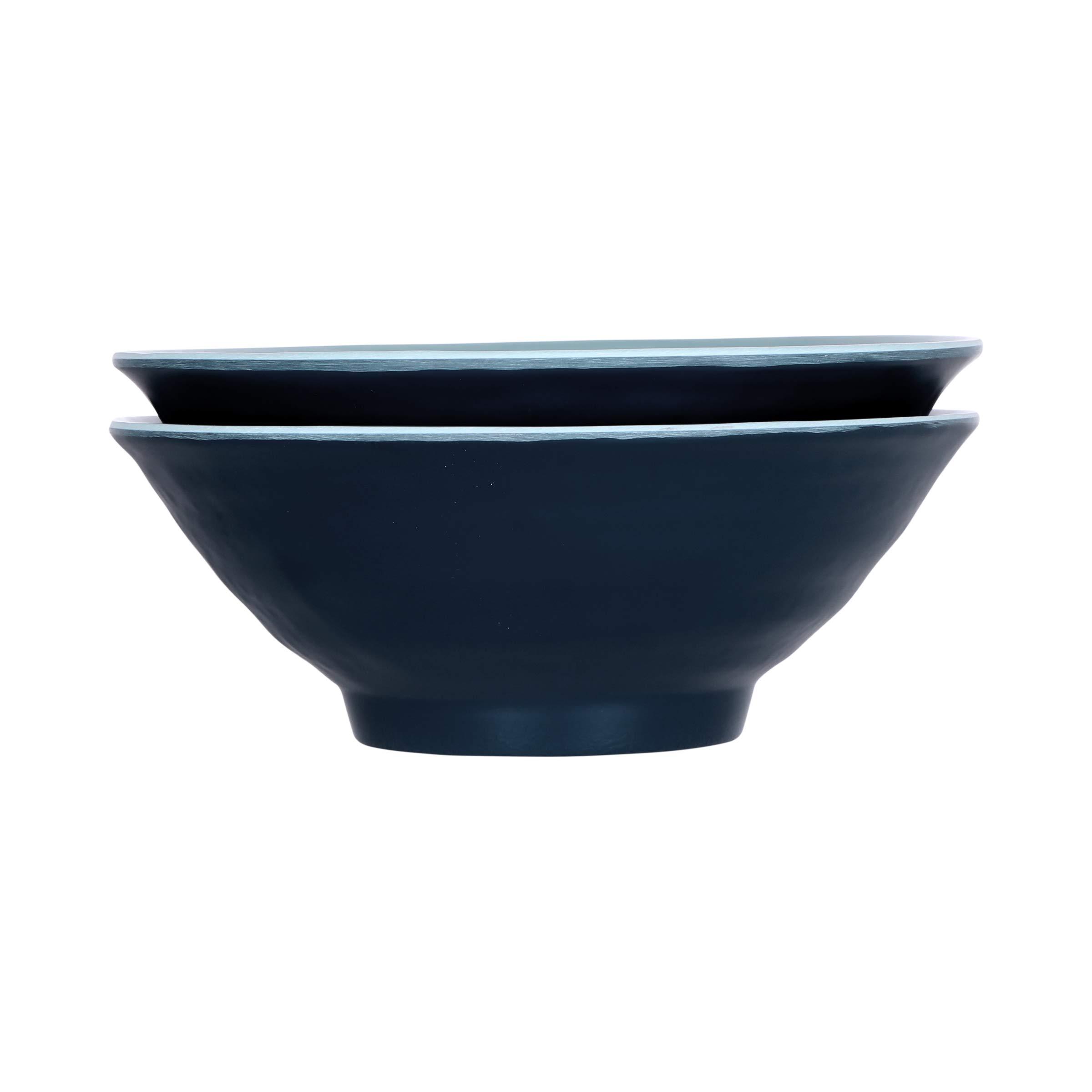 Elite Global Solutions Elite Global Solutions D1008RR-ABY/LAP Bowl, 8 3/8\" Dia. x 3 1/8\" h., Melamine, Abyss Gloss Inside/Lapis Matte Outside (Pack of 6)