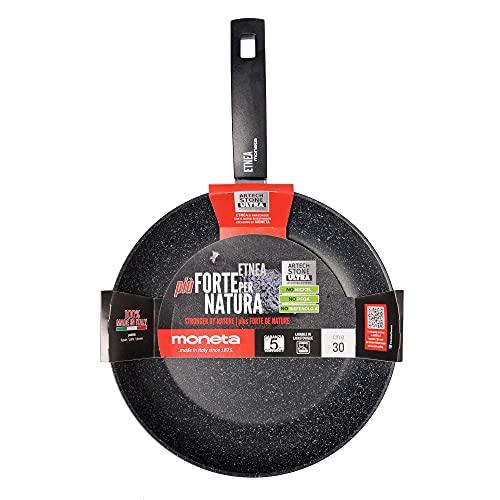 Moneta Moneta Etnea Artech Ultra Frying Pan 32 cm, Aluminum, 3.5 liters, Black