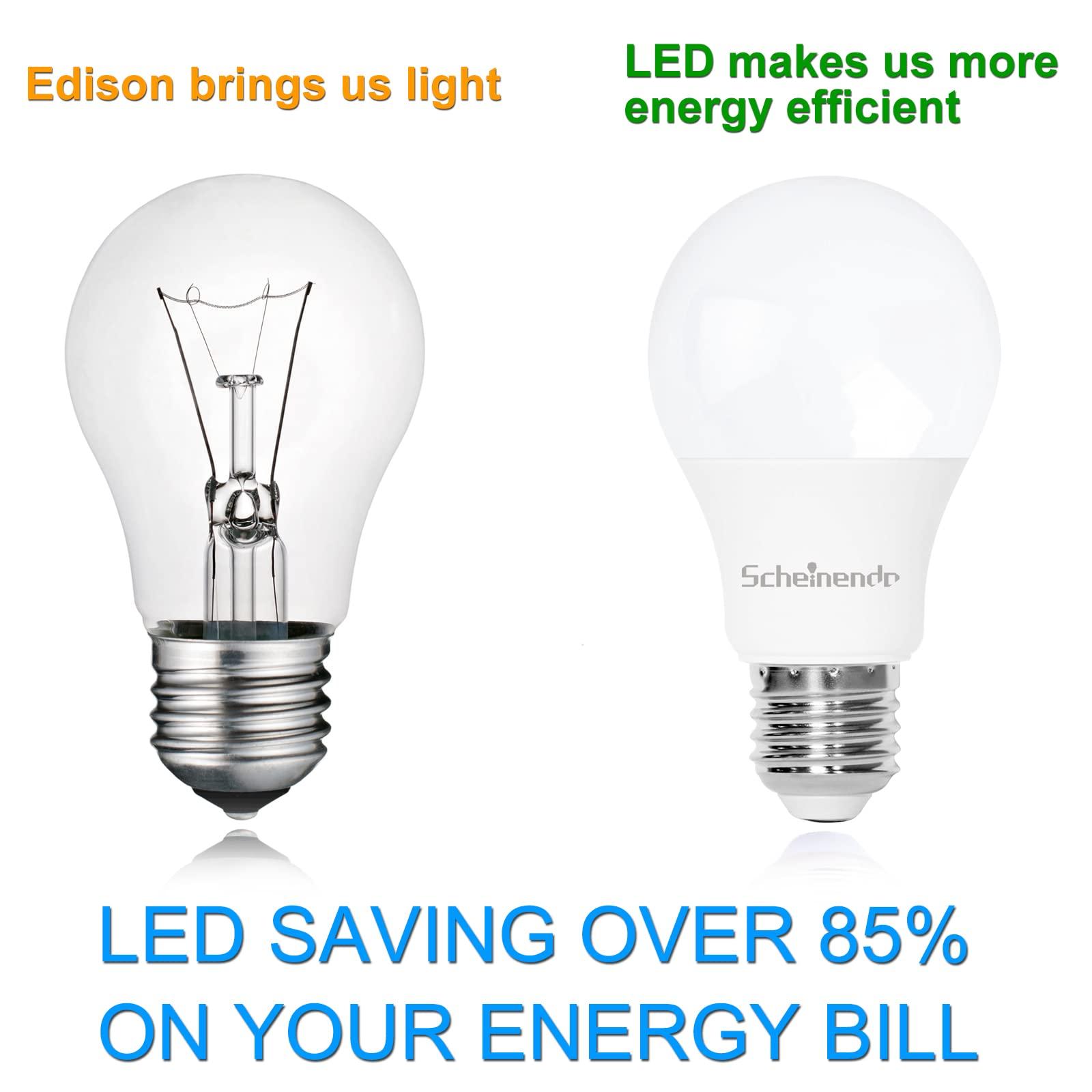 Scheinenda Scheinenda 3-Way Light Bulbs 30 70 100 Watt Equivalent, Perfect for Reading, Standard A19 Indoor Led Bulb Warm White 3000K, 15 Watt Energy Efficient Bulb, 1600 Lumens, 2Pack