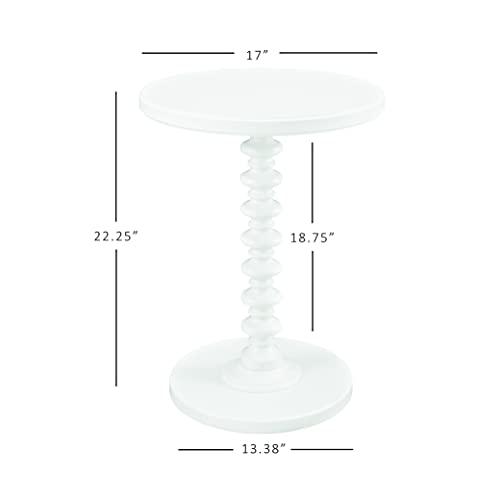 Powell Furniture Powell Furniture Powell Round Spindle, White Table 17 x 22.25 x 17