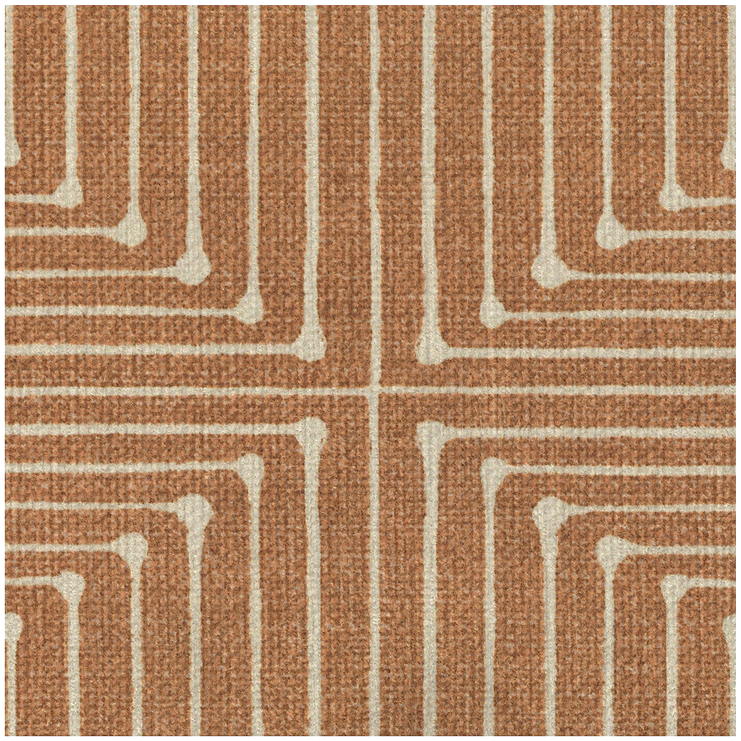 RUGGABLE RUGGABLE x Jonathan Adler Washable 9x12 Large Area Rug, Inkdrop Copper, Premium Modern Rugs for Living Room, Bedroom, Kitchen, Office, Classroom with Gripper Non Slip Pad