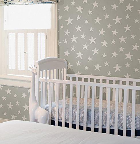 NuWallpaper NuWallpaper NU1932 Stardust Peel & Stick Wallpaper, Grey