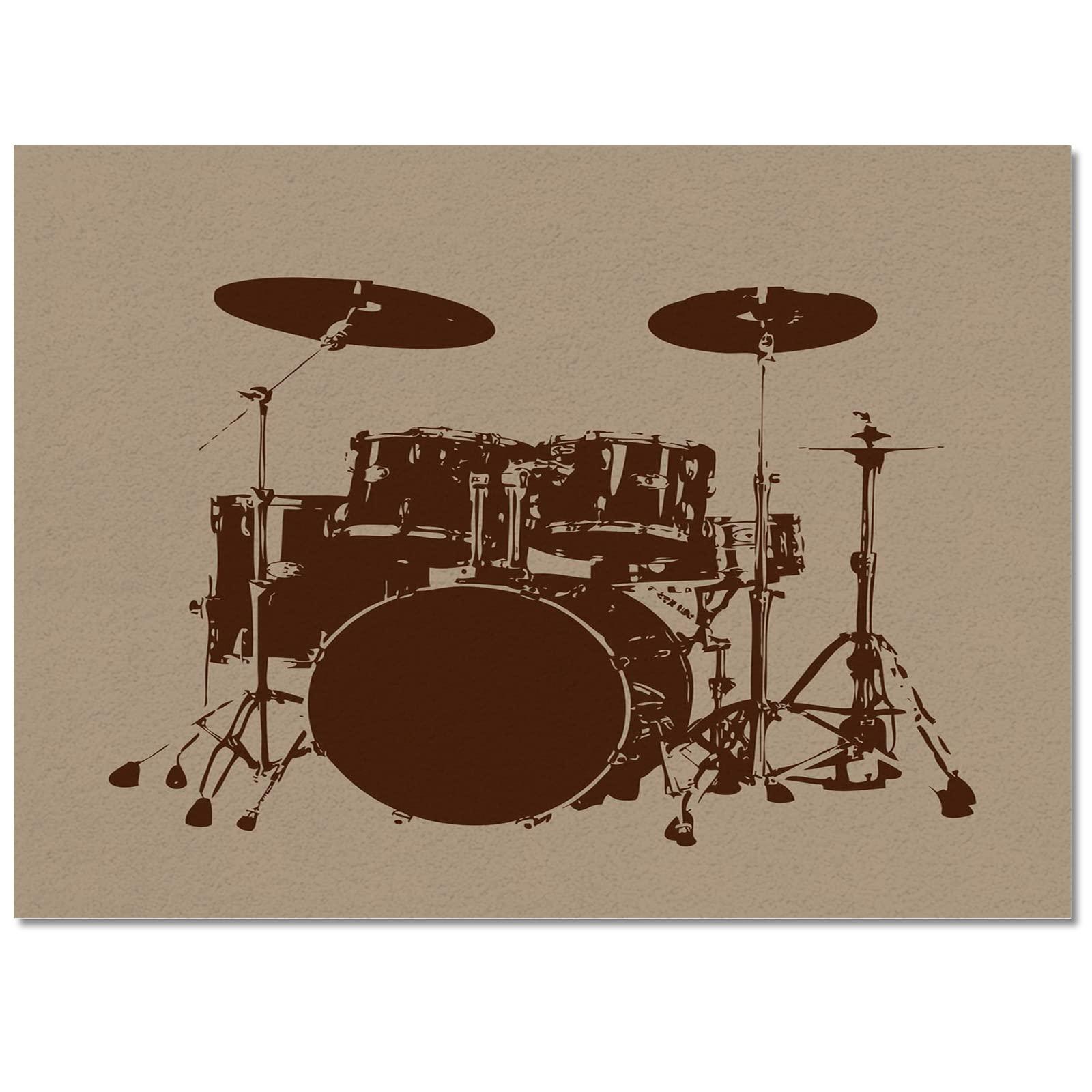 Generic Co., Ltd. Jazz Drum Large Area Rugs, Music Equipment Runner Rugs, Non-Slip Floor Throw Mat, Rectangle Carpet for Living Room, Bedroom, Hallway Front Entrance, Kitchen, Dining, 5' x 8'