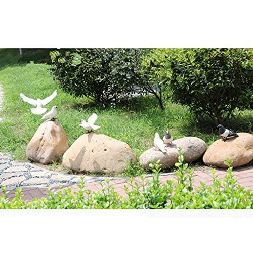 Baoblaze Baoblaze 1x Artificial Feathered Pigeon Decoy Bird Garden Decor, 4 White Flying