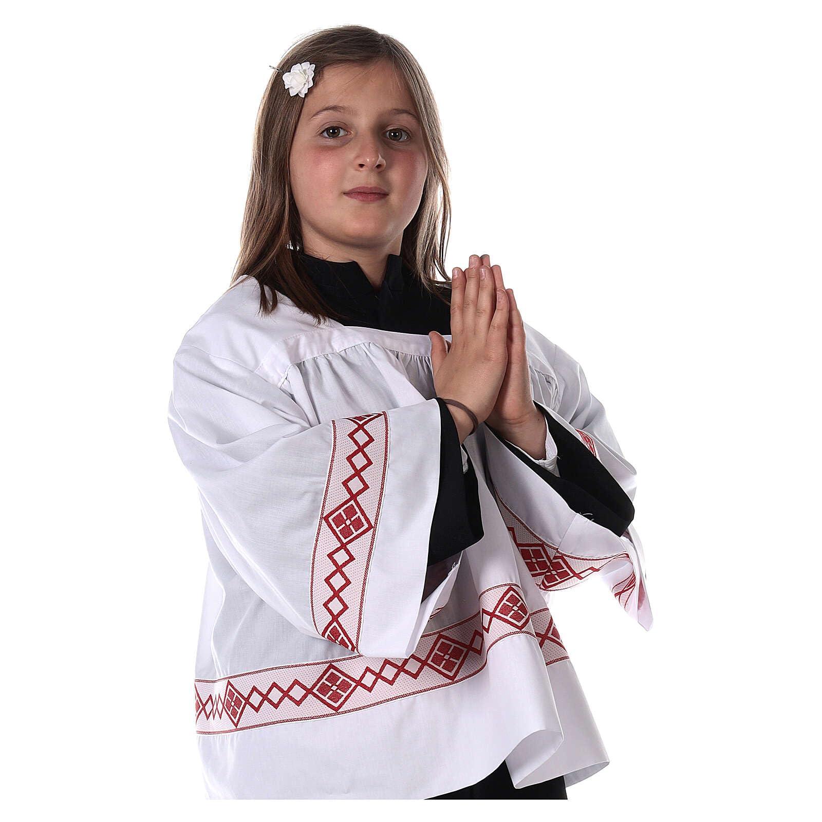 Holyart Holyart Server Surplice and Black Cassock, 120 cm (47 inc.)