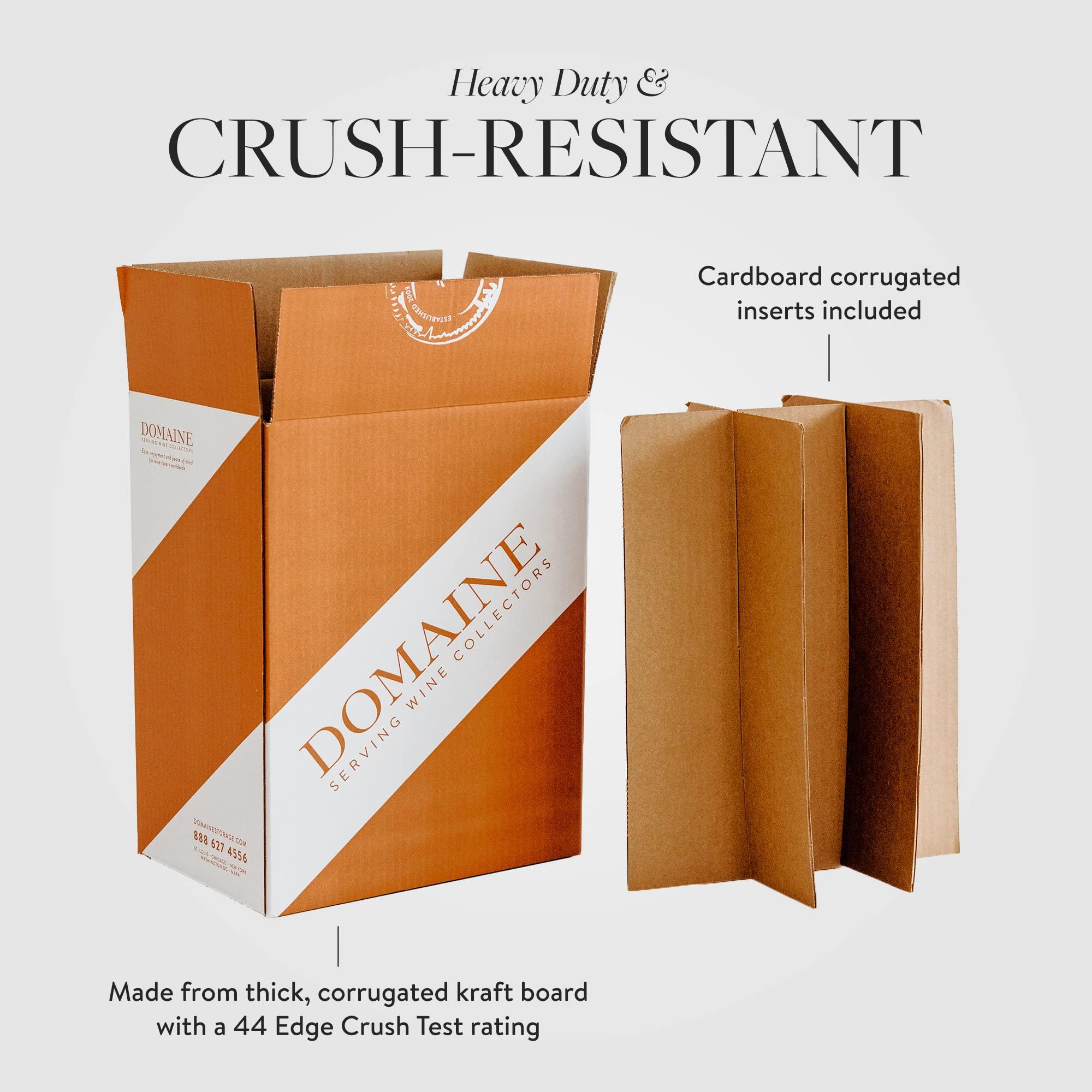 Domaine Domaine 6-Bottle Upright Wine Storage Box (Qty: 5 Boxes) Wine Storage | Stores 6 Magnum (1.5L) Bottles | Pre-Cut Inserts Included