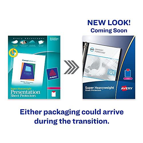 AVERY Avery Diamond Clear Secure Top Sheet Protectors, Super Heavyweight, 25 Page Protectors (76000)