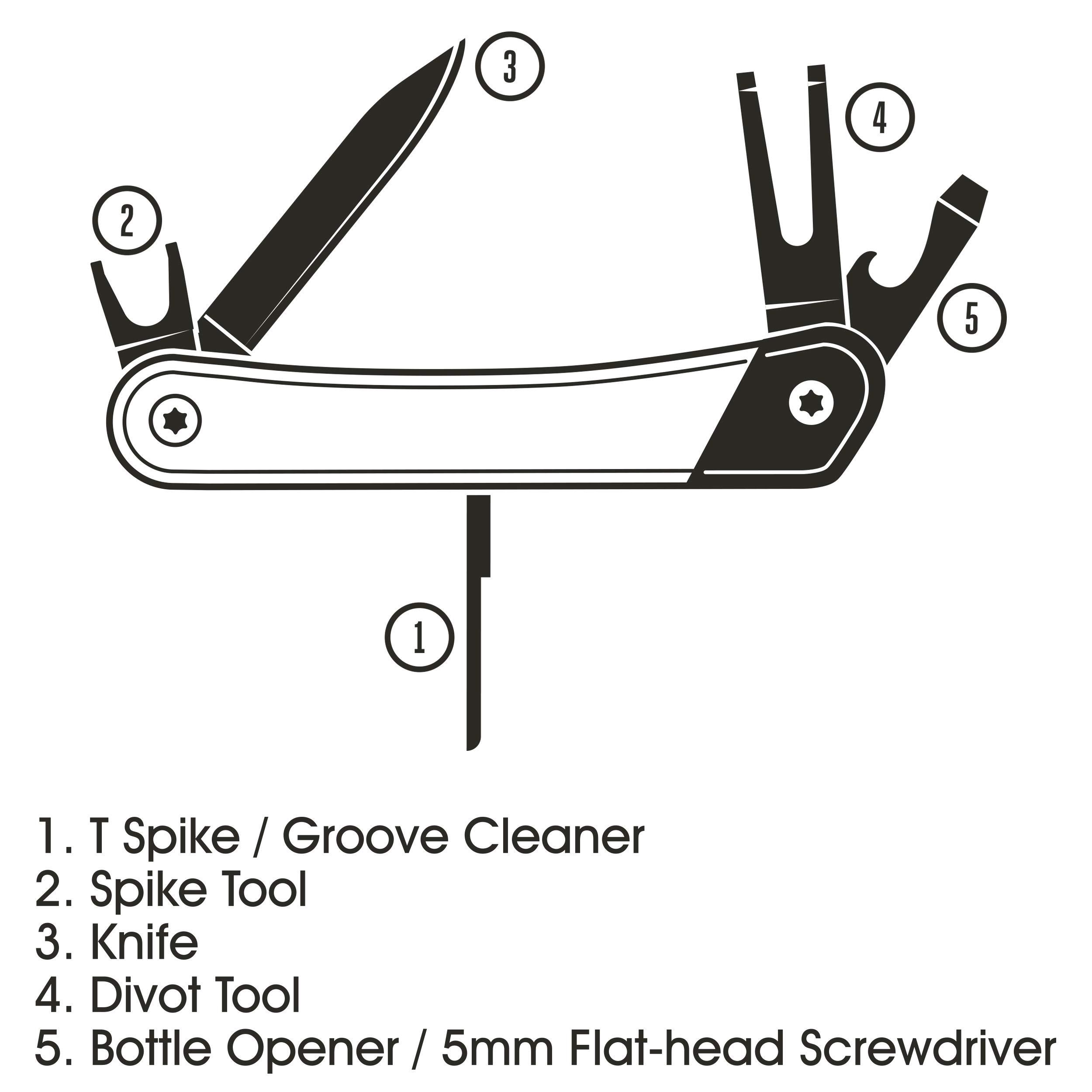 Gentlemen\'s Hardware Gentlemen\'s Hardware Wood-Handled Multi-Tool, 5-in-1, Golf Buddy